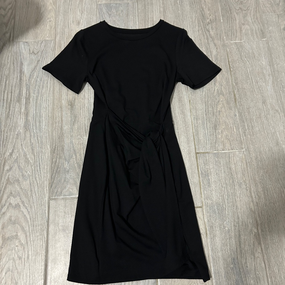 NWOT! Women's A New Day Black T-Shirt Wrap Dress - X-SMALL - Picture 5 of 9